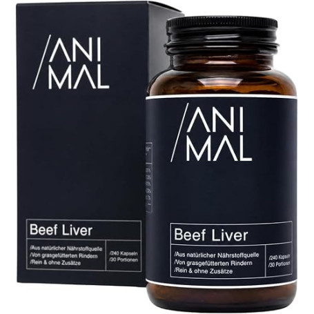 Foie de boeuf à base d'animal de Nouvelle-Zélande – Herbe & Finished Beef Liver – 240 gélules – Biodisponibilité maximale pour u