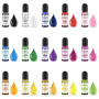 Colorant Resine Epoxy - 15 Couleurs Pigment Resine Epoxy Liquides Transparents, Colorant Resine à Haute Concentré pour Resine Le