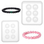 2 moules en résine silicone Tyqour pour perles avec trous - pour création de bijoux et artisanat DIY