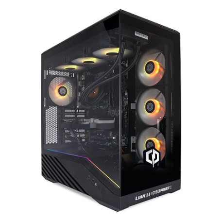 CyberpowerPC Luxe Gaming PC - AMD Ryzen 7 9800X3D, AMD RX 9070 XT, 32GB RAM, 1TB NVMe SSD, 750W PSU, Windows 11, Liquid Cooling,