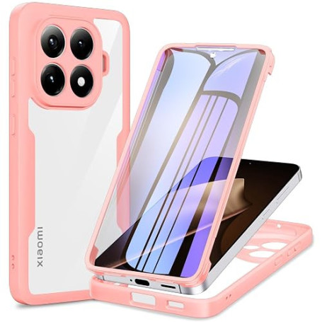 Phoona 360 degrés Coque pour Xiaomi 15T Pro 5G avec Protection d'écran, Silicone Antichoc Anti-Rayures Intégrale Étui Housse pou
