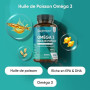 Oméga 3 Huile de Poisson Gélules 2000mg, 240 Gélules Fish Oil Omega 3 | avec EPA 660mg & DHA 440mg, Fish Oil Omega 3 sans Odeur