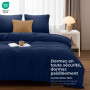 Utopia Bedding Housse de Couette 220x240 cm avec 2 Taies d'oreiller 65x65 cm (Marine) - Parure de lit 220 x 240 cm - Ensembles d