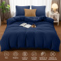 Utopia Bedding Housse de Couette 220x240 cm avec 2 Taies d'oreiller 65x65 cm (Marine) - Parure de lit 220 x 240 cm - Ensembles d