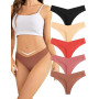 VOENXE Tanga Culotte Femme sans Couture,String Sport Invisible Underwear | Seamless Thong Slip Women Microfibre,Taille Basse Sou