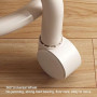 Tabouret Roulant Rond, Tabouret Roulant Bas en Cuir PU, Petit Tabouret Bas Pivotant à 360 ° avec roulettes, Chaise Basse à Siège