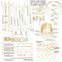 UJBVCX 73PCS Parure Bijoux Femme, Bracelet Femme, Bagues, Collier Femme Or, Ear Cuff, Boucles d'Oreilles Créoles, Lot de Fantais