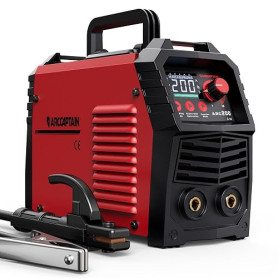 ARCCAPTAIN Poste à Souder ARC 200 A 2 en 1 avec Lift TIG, 230 V | Contrôle synergique / Grand écran LED / Anti-Stick / Protectio