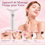 Appareil Anti Rides Visage Massage: 4-en-1 Appareil Massage Visage EMS avec 4 Têtes de Massage, 3 Modes LED, Fonction Chaleur 45