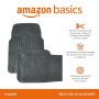 Amazon Basics Lot de 4 tapis de sol et de coffre robustes en PVC pour voitures, SUV, fourgonnettes toutes saisons, Noir