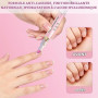 Repousse-cuticules et stylo à huile en céramique 2 en 1 2 paquets | Stylo à huile pour enlever les cuticules des ongles secs et