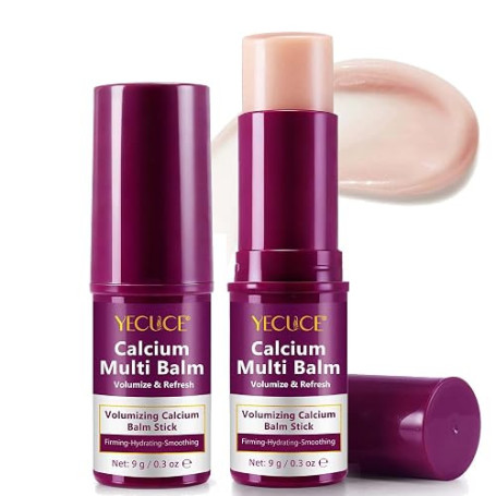 Calcium Multi Balm Stick - 2PCS Coréen Tout-en-Un Bâton de Soin avec Collagène Hydratant, Raffermissant et Anti-Âge pour Yeux, C