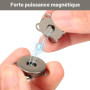 Sinofort 32 Sets Bouton Pression Aimanté, 14mm Fermoir Magnetique pour Sac | 4 Couleurs Bouton Aimanté Couture Pression Aimanté 