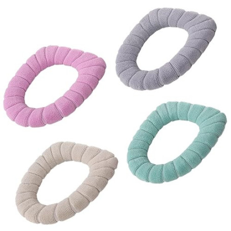 Lot de 4 housses de siège de toilette lavables en peluche pour salle de bain, douces et chaudes, lavables