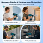 MidingChai Pistolet a Peinture sans Fil 1000 ML, pour Batterie Makita 18V | Buse en laiton, Écran d'Affichage Numérique, Éclaira