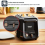 Tefal - Includeo - Grille-pain 2 fentes avec pinces magnétiques - Noir | Grille-pain 2 fentes extra-larges avec 7 niveaux de dor