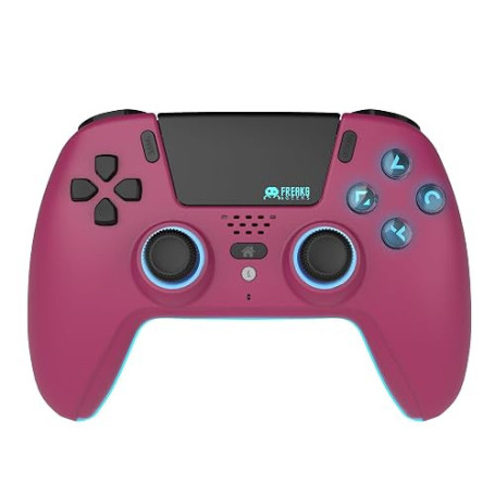 Freaks and Geeks-Manette Bluetooth pour PS5 LED Hall Effect - Cherry Red