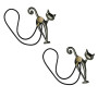 Cisixin 2pcs Embrasses aux Rideaux Rétro Magnétiques, Clip Rideau en Motif de Chat, Bronze Rétro