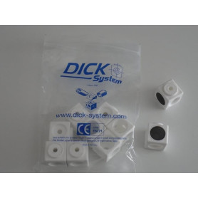 10 cubes à emboîter Promotion de la Démonstration ou avec bords 3,4 cm Longueur, magnétique weiß