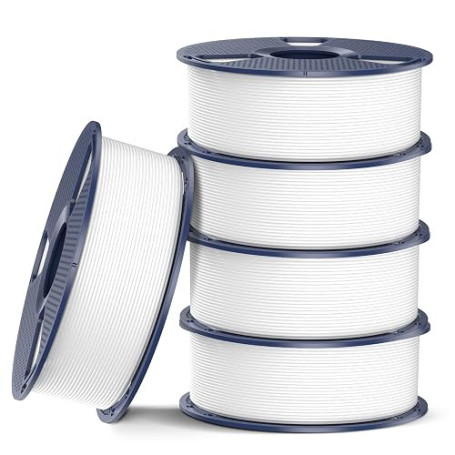 SUNLU 1KG*5 PETG 2.0 Filament Bundle, Moins Bavures, Résistant et Lisse | Améliorée PETG 2.0 Formule, Set Filament 3D Multicolor