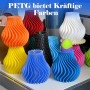 Ghligna Lot de 5 Filament PETG, Forte Ténacité PETG Filament 1.75, Précision Dimensionnelle ± 0,02 mm, PETG Noir Mat, Filament I