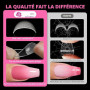UNA GELLA Capsule Americaine Ongle Ballerina Medium, 510 pcs 15 Tailles, Capsules Ongles Gel Pré-Buffées Sans Limage, Faux Ongle
