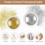 LOPHE 2PCS Poudre Chrome Ongle, Effet Miroir Métallique, Or Argent | Poudre Pigmentée avec Paillettes, Brillant Miroir, pour Déc