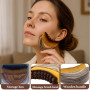 Set de 2 Brosses Lymphatiques Visage - Designs doré et léopard pour un teint éclatant, outil de massage pour le drainage lymphat