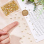 SUPERFINDINGS 200 Pièces Mini pendentifs en laiton avec strass Breloques rondes en cristal Charms Perles de strass étincelantes