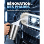 iplusmile Kit Rénovation Phare Voiture Vapeur Polymérisation, Bol Atomisation Chauffant pour Restauration Optiques Opaques et Ra