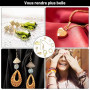 Samulee Lot de 710 Accessoires pour la Fabrication de Bijoux Pour Débutants | Kit Bijoux avec Fermoirs Mousquetons, Perles à écr
