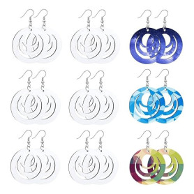 BOFRHME 30 PièCes Sublimation Boucles d'oreilles Vierges Transfert Chaleur Sublimation Impression Crochet Boucles d'oreilles pou