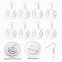BOFRHME 30 PièCes Sublimation Boucles d'oreilles Vierges Transfert Chaleur Sublimation Impression Crochet Boucles d'oreilles pou