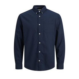 JACK & JONES Chemise À Boutons Regular Fit | Regular Fit, Uni, Manches longues, Casual, Température maximale 40°C programme très