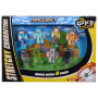 Heroes of Goo JIT Zu Minecraft Mini Actionfigures 8-Pack - Figures de Jouets Extensibles et Pliables pour Les Fans de Minecraft-