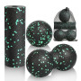 LOPHE Lot 3 Balles de Massage, Boules Haute Densité, Double Boule, Vert | Relaxation Douleurs Musculaires, Masser Pieds Dos Épau