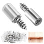 60 Pcs Cheville de Support Etagère, 7mm Taquet Etagere, Goupilles de Supports d'étagère à Vis Autotaraudeuses, Taquets pour étag