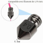 5 Pièces Acier Trempé MK8 Buses, 0,4mm Hotend Extrudeuse Nozzle pour Ender 3s 3 Pro, CR-10 Imprimante 3D 1,75mm Filament