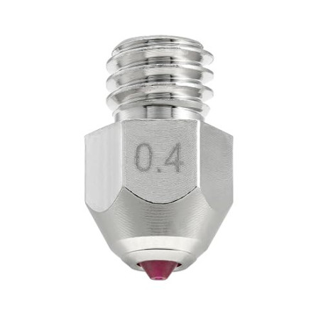 MK8 - Buse Rubis 0,4 mm pour imprimante 3D Ender 3, CR-10, Elegoo Neptune 3, Sovol SV06 et plus, corps en cuivre plaqué nickel t