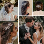 Épingle à Cheveux de Mariée, Rose Or Cristal Accessoires de Cheveux, Mariage Peigne de Cheveux de Bijoux Cheveux Perles Épingle 