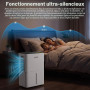 SHANNA Deshumidificateur d air 10L/J, déshumidificateur pour maison 30m² avec arrêt automatique, idéal pour, salles de bains, ch