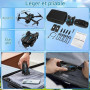 NXPZ Drone avec Caméra 4K HD, Drone Pliable Pour Enfants, Vrille 3D, Décollage/Atterrissage À Un Bouton, Mode Sans Tête, Maintie