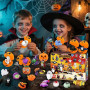 Conalaa Cadeaux Halloween Enfants, 24 Boîtes, 12 Citrouille & 12 Squishies | Mini Blocs Construction avec Fantômes, Décoration C