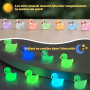 Mini Canard en Plastique 100 Pcs, 10 Couleurs Mini Canard | pour Bricolage, Maisons de Poupées, Paysage de Jardin et Aquariums