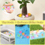 Mini Canard en Plastique 100 Pcs, 10 Couleurs Mini Canard | pour Bricolage, Maisons de Poupées, Paysage de Jardin et Aquariums