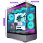 FOIFKIN F1 Boitier PC ATX - 6 Ventilateurs PWM ARGB préinstallés, boîtier d'ordinateur Moyen Tour, boîtier pc Gamer Tour complèt
