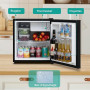 SMETA Petit Frigo 46L, Mini Réfrigérateur, Mini Frigo de Chambre, avec Thermostat Réglable et Porte Réversible, pour Chambre, Bu