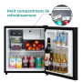 SMETA Petit Frigo 46L, Mini Réfrigérateur, Mini Frigo de Chambre, avec Thermostat Réglable et Porte Réversible, pour Chambre, Bu