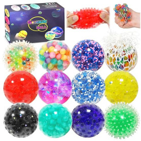 Audasi 12 Pièces Balles Anti-Stress, Boules Sensorielles Boules Jouet Anti Stress Balle Sensorielle pour Enfants et Adultes se D