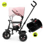 HyperMotion Tricycle Bébé Évolutif 3-en-1 - Tricycle Enfant 1-4 Ans (20 kg) - Poussette avec Guidon Parental, Siège Pivotant 360